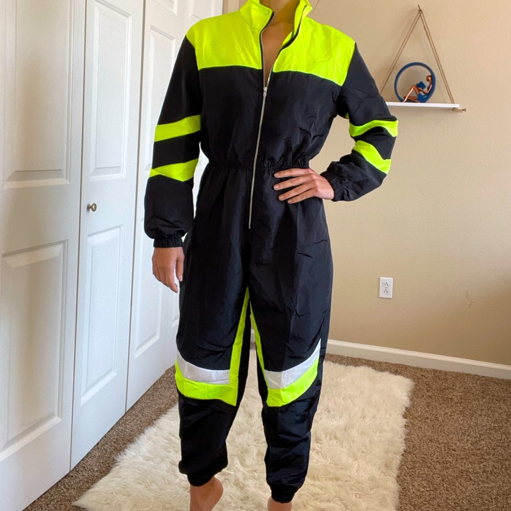 BRAND NEW Jumpsuit black & neon